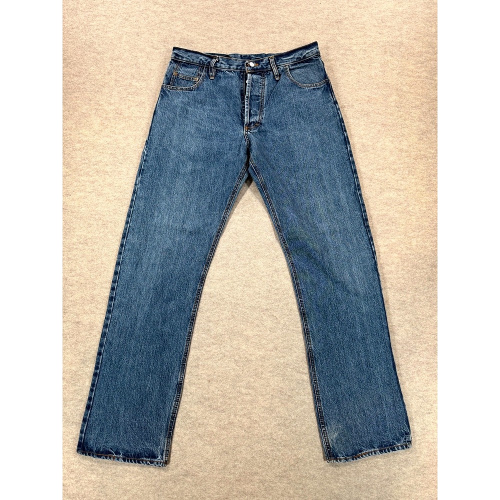 Levi's 501 Jeans Men 38x34 Blue Denim Medium Wash Casual Button Fly Straight Leg